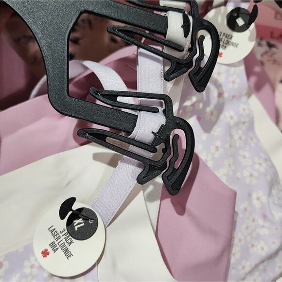 Lucky brand 3Pk Floral Laser Cut active Sports Lounge Bras Bralettes XL Med new - Picture 7 of 7